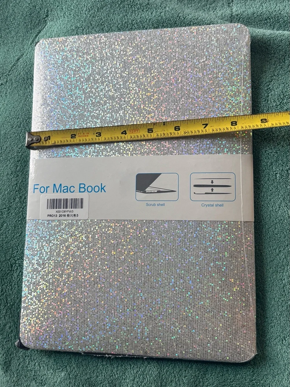 Apple MacBook Glitter Silver Holographic Cover